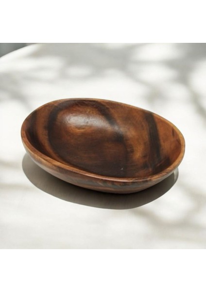Rustik Oval Ahşap Çerezlik–ev Dekoru ve Sunum-Çerez,meze,salata,meyve SUNUMU-21X11X5CM fırsatları