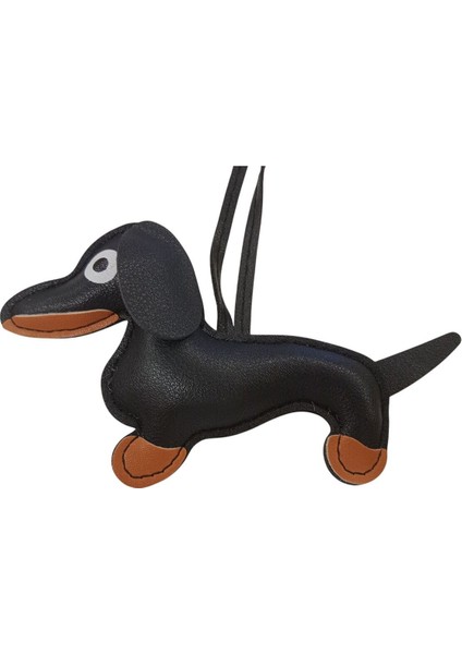 Deri Sevimli Sosis Köpek Çanta Charmı