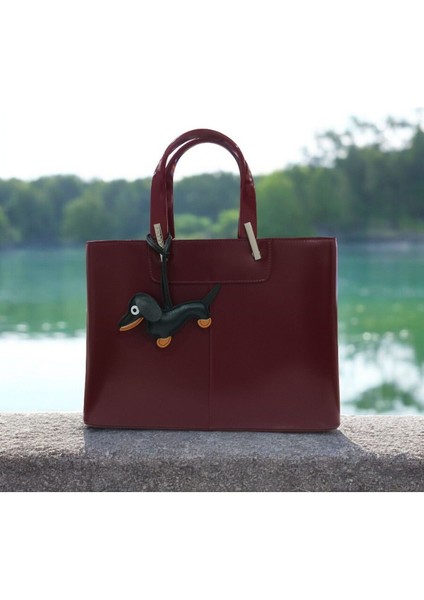 Deri Sevimli Sosis Köpek Çanta Charmı fiyatları