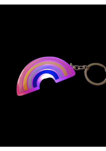 Neon Işıldayan Gökkuşağı Çanta Charmı&anahtarlık