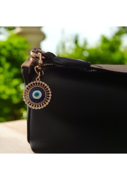 Taşlı Nazar Boncuğu Çanta Charmı