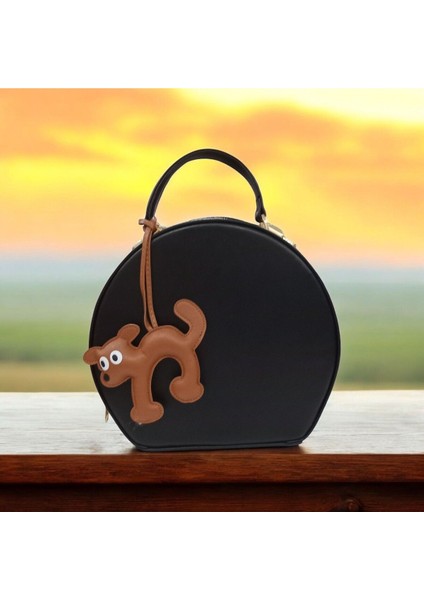 Deri Sevimli Köpek Çanta Charmı fiyatları