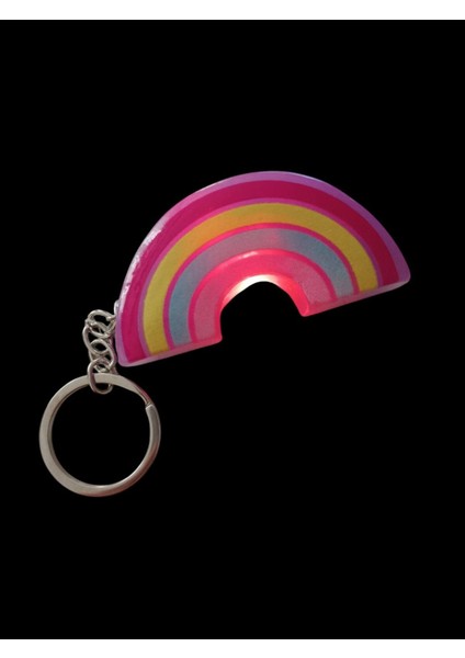 Neon Işıldayan Gökkuşağı Çanta Charmı&anahtarlık