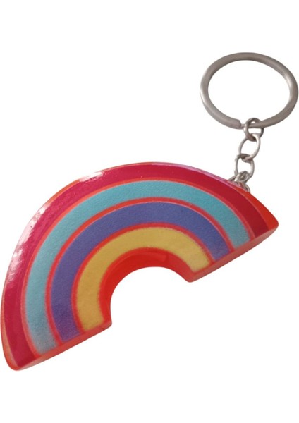 Neon Işıldayan Gökkuşağı Çanta Charmı&anahtarlık