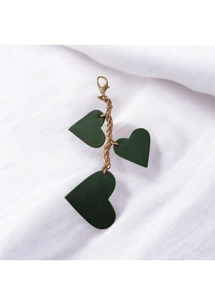 Deri Kalp Çanta Charmı (Bag Charm)