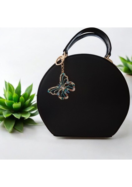 Taşlı Kelebek Temalı Çanta Charmı fiyatları
