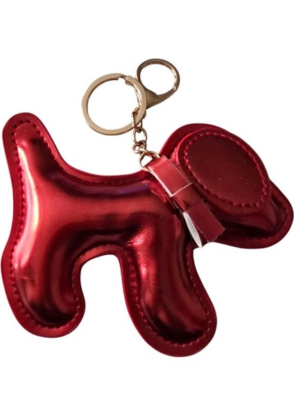 Metalik Renk Köpek Deri Çanta Charm(Bag Charm)