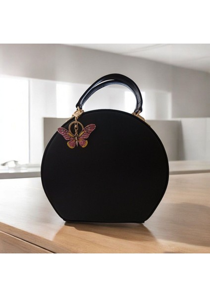 Taşlı Kelebek Temalı Çanta Charmı