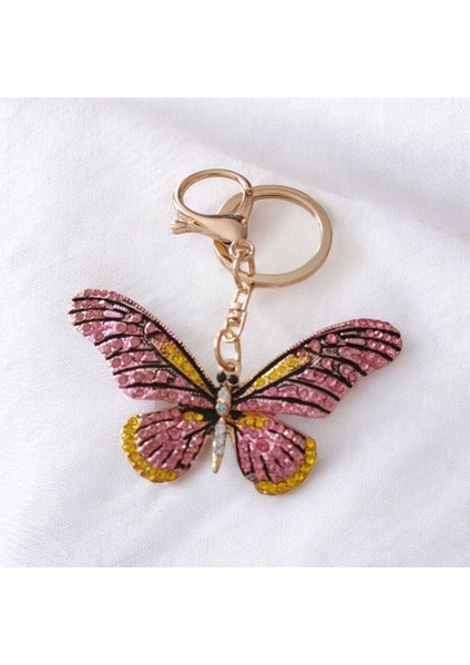 Taşlı Kelebek Temalı Çanta Charmı fiyatları