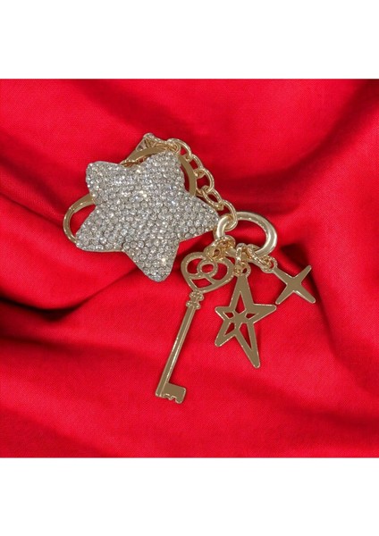 Taşlı Yıldız ve Anahtar Çanta Charmı&anahtarlık