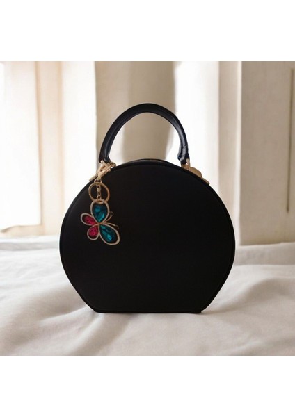 Taşlı Kelebek Temalı Çanta Charmı