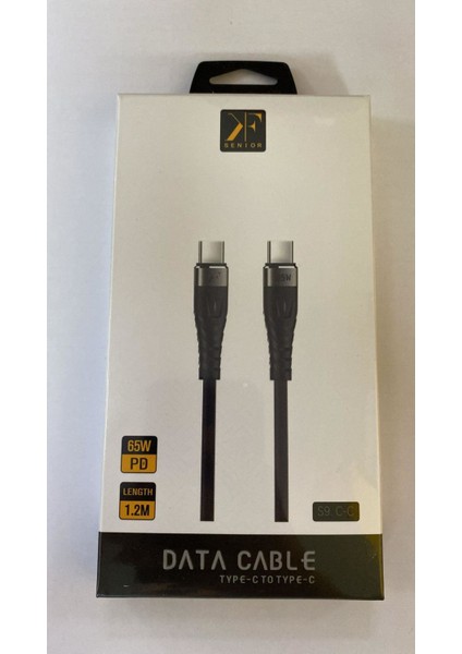 Senıor S9. C-C Type-C - Type-C Kablo 1.2mt 65WATT Pd