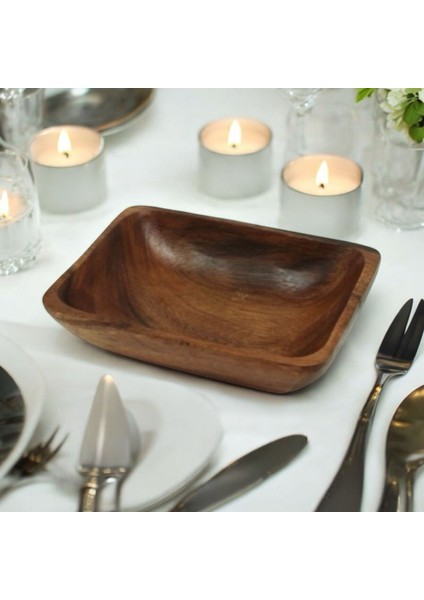 Masif Ahşap Servis Kasesi–salata, Peynir ve Atıştırmalık SUNUMU-18X13X5CM fiyatları