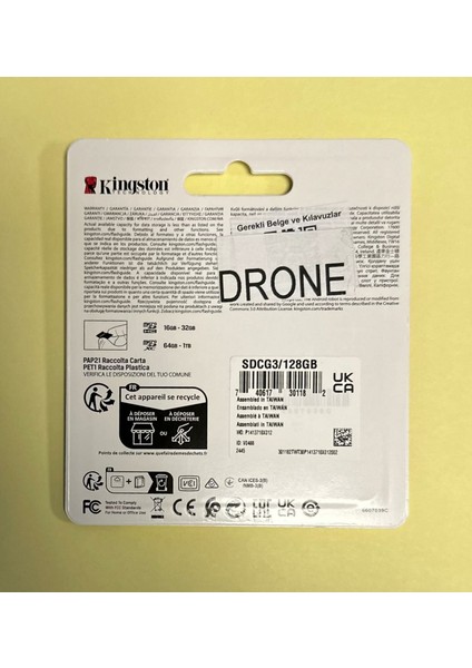 SDCG3/128GB 128GB Microsdxc Canvas Go Plus 170R A2 U3 V30 Card + Adp Drone