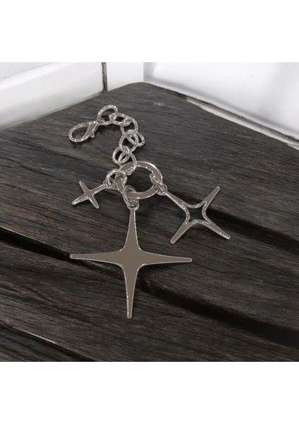 Krom Yıldız Çanta Charmı&anahtarlık