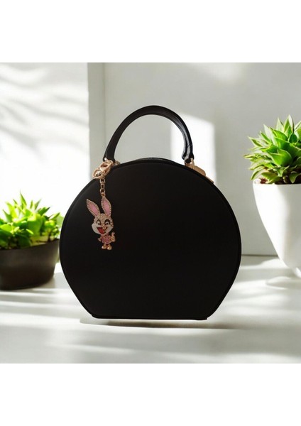 Taşlı Tavşan Temalı Çanta Charmı