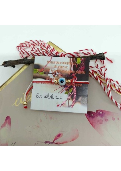 Marteniçka Dilek Bilekliği - Bir Dilek Tut '' Nazar Boncuk Figürlü '' fiyatları