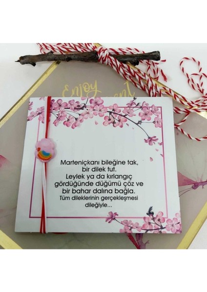Marteniçka Dilek Bilekliği - Bir Dilek Tut '' Pembe Bulut ''