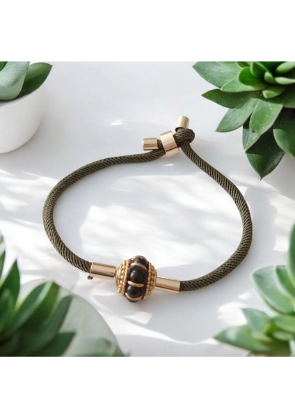 El Yapımı Tibet Boncuğu Asansör Kapama Bileklik