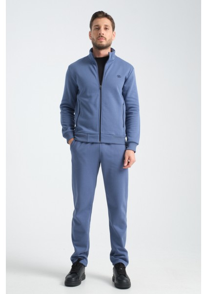 Indigo Kışlık Erkek Eşofman Takımı Thermosoft Teknolojisi Içi Kuzu Görünümlü Regular Kalıp