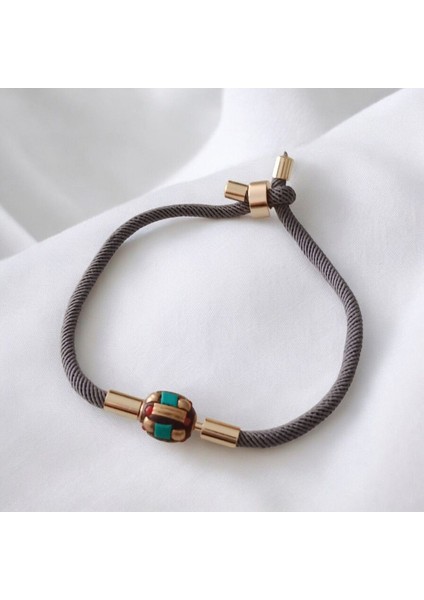 El Yapımı Tibet Boncuğu Asansör Kapama Bileklik