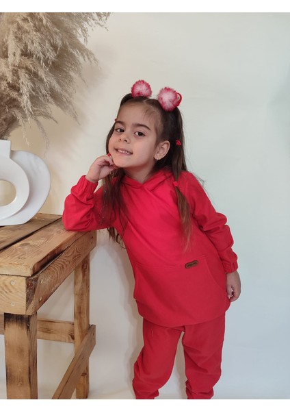 Ünisex Kanguru Cepli Esofmman Takımı Kırmızı fiyatları