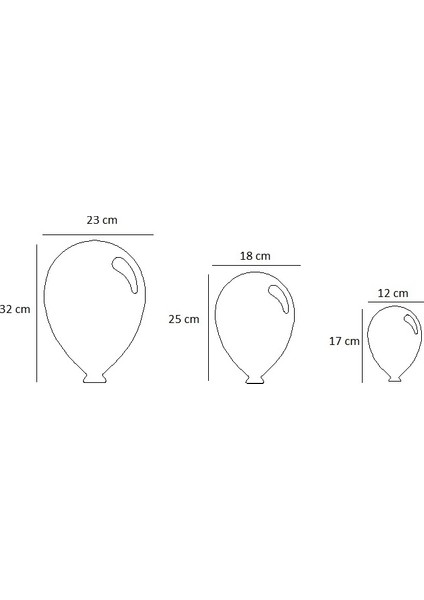 Doğal Ahşap Dekoratif İsimli Balon Seti 6 Adet
