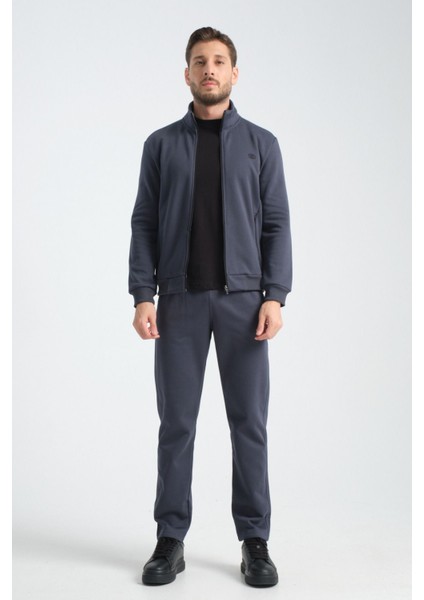 Duman Gri Kışlık Erkek Eşofman Takımı Thermosoft Teknolojisi Içi Kuzu Görünümlü Regular Kalıp fırsatları