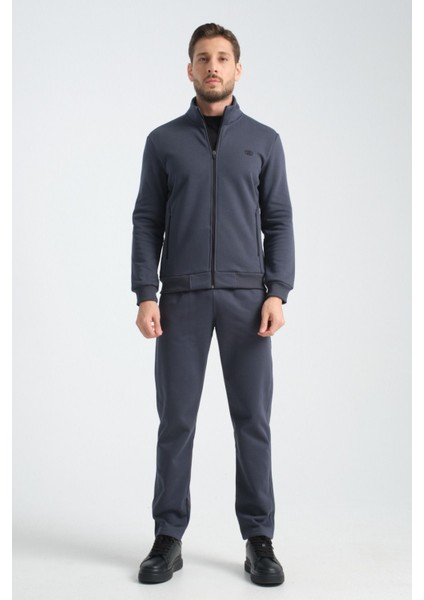 Duman Gri Kışlık Erkek Eşofman Takımı Thermosoft Teknolojisi Içi Kuzu Görünümlü Regular Kalıp indirimleri