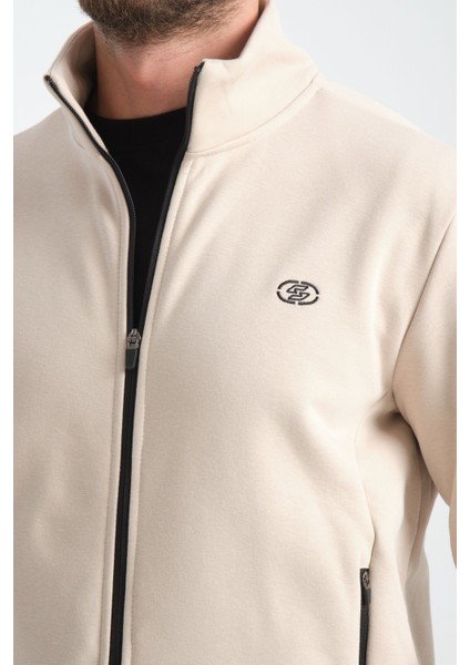 Bej Kışlık Erkek Eşofman Takımı Thermosoft Teknolojisi Içi Kuzu Görünümlü Regular Kalıp modelleri