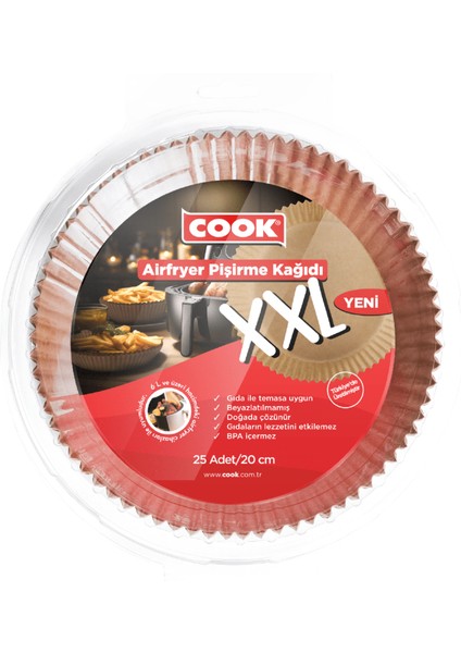 Airfryer Pişirme Kağıdı xxl 25'li