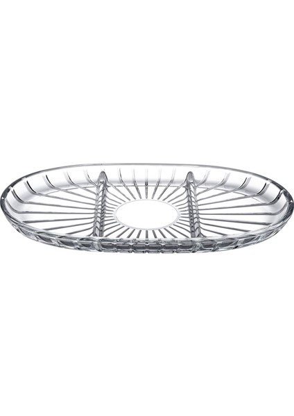 Elegant Bölmeli Oval Servis Tabak 16.3X27.8 cm