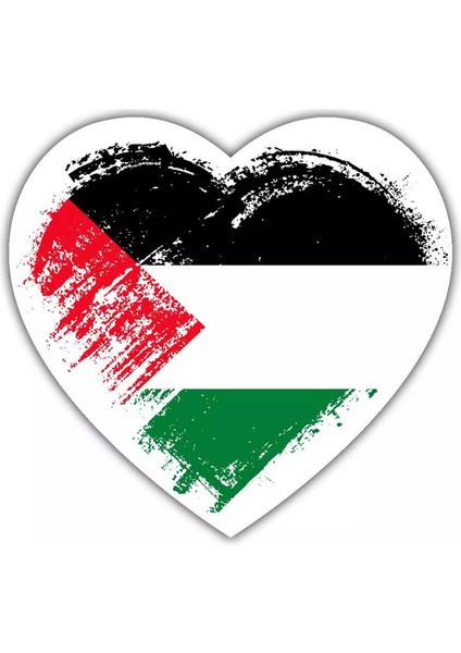 Heart Palestine Kalp Filistin Araba Sticker Yapıştırması 17CM