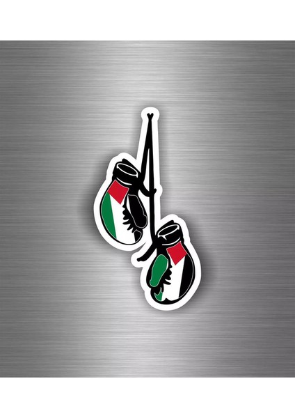 Filistinli Çıkartma Araba Motosiklet Boks Eldiveni Bayrak Filistin 19CM