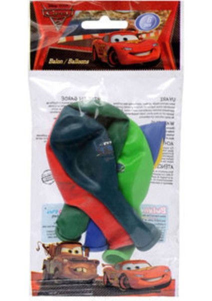 Cars 2 Poşet Içi 6'lı Balon