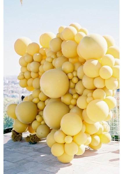 Sarı Makaron Balon 20 Adet 12INÇ