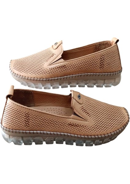22385 Kadın Deri Comfort Casual Ayakkabı Taba