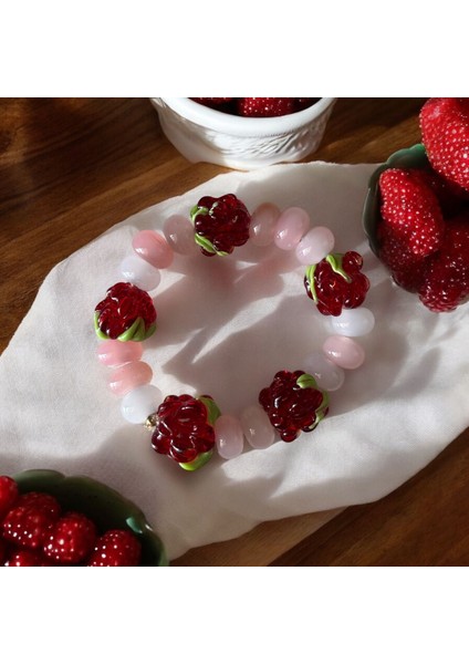 Murano Cam Böğürtlen Bileklik