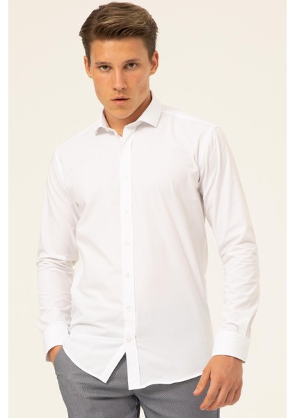 Slim Fit Erkek Klasik Gömlek