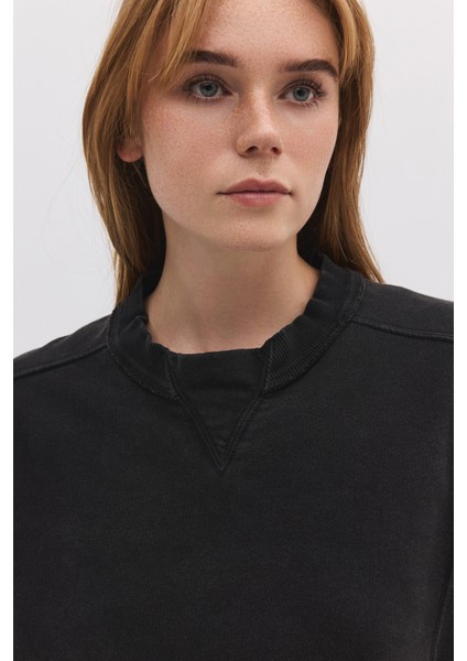 %100 Pamuk Temel Penye Sweatshirt