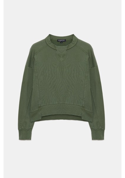 %100 Pamuk Temel Penye Sweatshirt