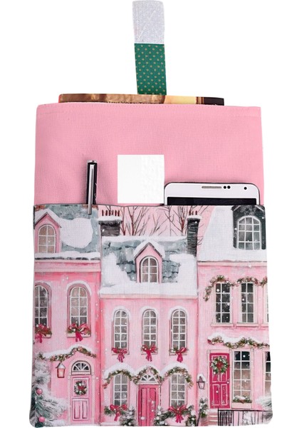 Desenli Yıkanabilir Cepli Kitap Kılıfı 20 x 25 cm Çok Amaçlı Çanta Book Cover