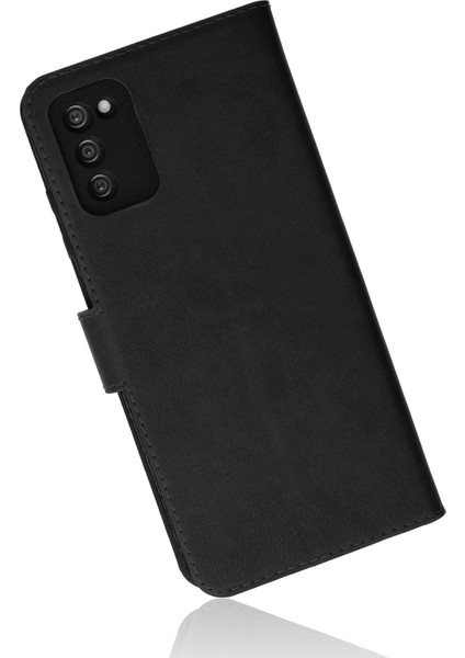 Samsung Galaxy A02S Kılıf Deri Kartlıklı Kılıf Kapaklı Kılıf Cüzdanlı - Siyah fırsatları