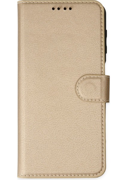 Oppo A16 Kılıf Deri Kartlıklı Kılıf Kapaklı Kılıf Cüzdanlı - Gold fırsatları