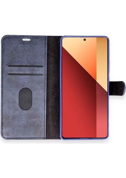 Xiaomi Poco M6 Pro 4g Kılıf Deri Kartlıklı Kılıf Kapaklı Kılıf Cüzdanlı - Kırmızı