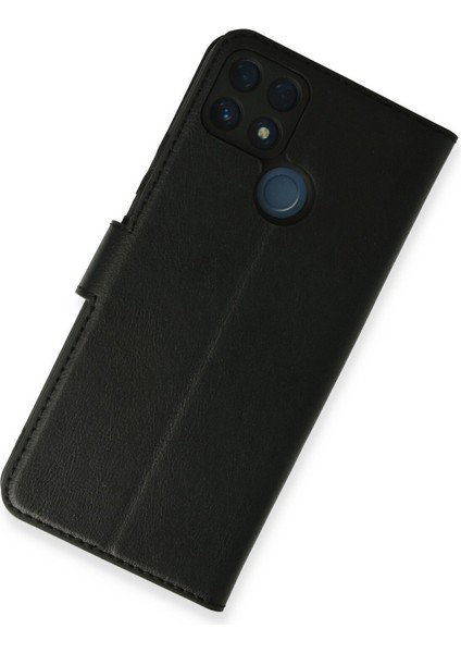 Realme C25 Kılıf Deri Kartlıklı Kılıf Kapaklı Kılıf Cüzdanlı - Siyah fiyatları