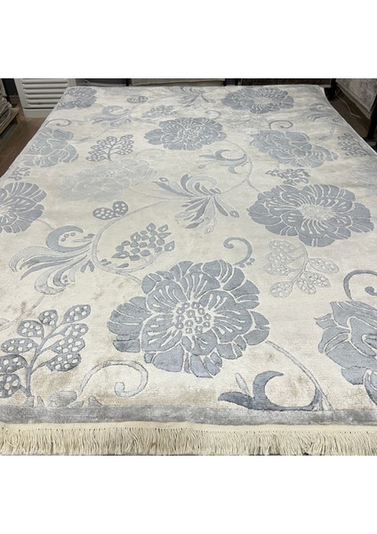 Eko Halı Fantacy 1525 Cream Blue El Dokuma Salon Halısı
