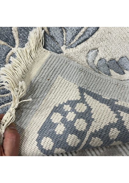 Eko Halı Fantacy 1525 Cream Blue El Dokuma Salon Halısı indirimleri