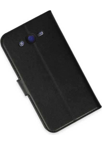 Samsung Galaxy J7 Kılıf Deri Kartlıklı Kılıf Kapaklı Kılıf Cüzdanlı - Siyah