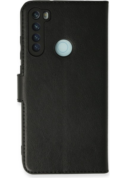 Xiaomi Redmi Note 8 Kılıf Deri Kartlıklı Kılıf Kapaklı Kılıf Cüzdanlı - Siyah